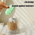 thumbnail image 5 of STPToys Cotton Swab Holder for Bathroom,Acrylic Jars with Lids for Cotton Balls,Pads,Floss Picks Small Clear Plastic Canister Apothecary Jar - Green, 5 of 7