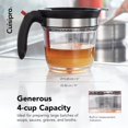 thumbnail image 4 of Separador de grasa Cuisipro con mango de apertura inferior de plástico para 4 tazas, 4 of 7