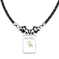 thumbnail image 1 of planta de loto soloisland pintura collar a mano colgante de cuerda de cuero Unbranded M, 1 of 3