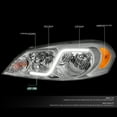 thumbnail image 2 of DNA Motoring For 06-16 Chevy Impala Limited Monte Carlo LED DRL Headlight Lamps Pair Chrome/Amber, 2 of 6
