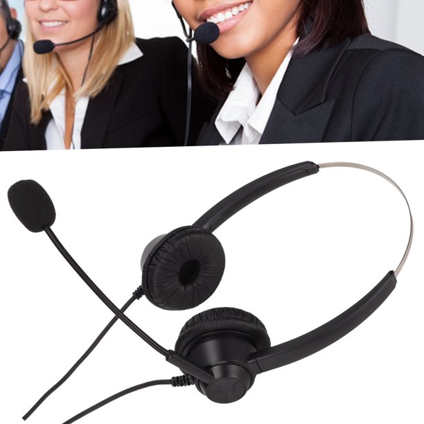 Auriculares binaurales con cable, H360D‑3.5‑MV Servicio al cliente binaural Auriculares binaurales de servicio al cliente Auriculares binaurales con cable con cancelación de ruido Artesanía superior