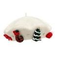 thumbnail image 4 of Abbraccia Christmas Hat Painter Hat Streetwear Headgear Decor Womens French Winter Cap for Holiday Cosplay Vacation Adults Beige White, 4 of 10