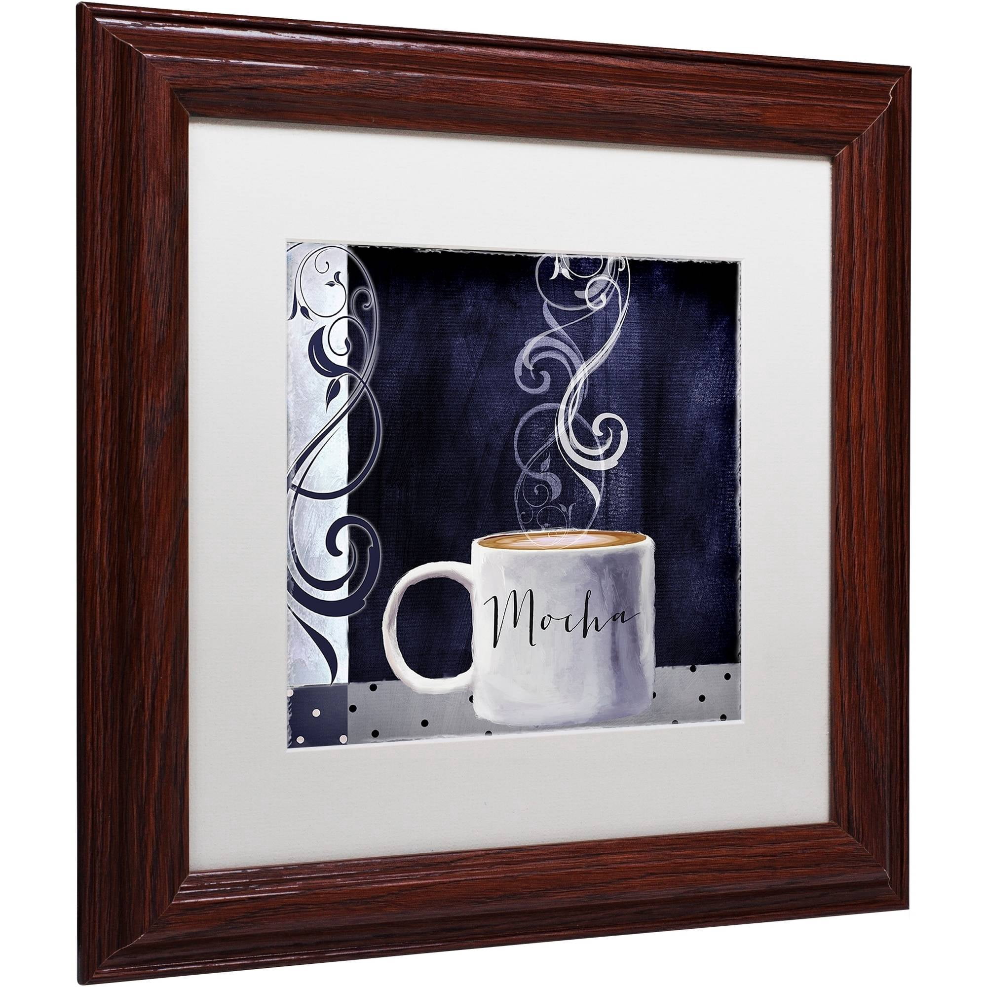 Trademark Fine Art "Cafe Blue III" Canvas Art by Color Bakery White Matte, Wood Frame