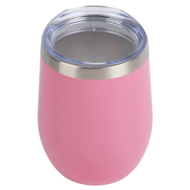 Taza de Cáscara de Huevo de Acero inoxidable, Copa de Vino aislada, Taza de Vije Portátil, A Prueba de Derrames, Con Tapa Sellada, 12 oz para Uso en Movino