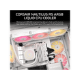 thumbnail image 2 of CORSAIR NAUTILUS 360 RS ARGB Liquid CPU Cooler – White – RS120 ARGB Fans – Fits Intel®  LGA 1851, AMD® AM5/AM4 – Simple Daisy-Chain Connections - Direct Motherboard  Connection, 2 of 20