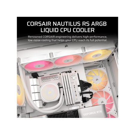 CORSAIR｜コルセア 水冷一体型CPUクーラー NAUTILUS 360 RS ARGB -White-(ホワイト) CW-9060095-WW 返品種別B