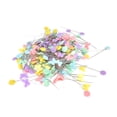 thumbnail image 2 of 200Pcs Flower Button Head Pins Cute Flower Butterflies Colorful DIY Decorative Positioning Pin for Sewing Scrapbooking, 2 of 14
