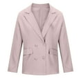 thumbnail image 5 of LEBONYARD Women Blazers under $10,Womens Casual Blazer Jackets Long Sleeve Fashion Deals,Women Business Attire Solid Color Long Sleeve Cardigan Top Jacket Coat Beige L, 5 of 6
