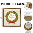thumbnail image 4 of Eveokoki Farmhouse Wall Decor Signs For Christmas Decorations - Rustic 8” Wood Christmas Wreath Picture Frame - Easy To Hang Indoor Holiday Decor For Your Home, 4 of 4