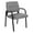 Charcoal, variant on Guest Chair in Charcoal Gray Faux Leather in Black Finish Frame