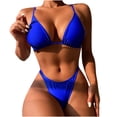 thumbnail image 1 of Elegante traje de baño dividido para mujer, informal, con cintura plana, bolso de encaje con diamantes de cristal, cómodo Bikini Halter de Color sólido OAVQHLG3B Store lin121212, 1 of 3