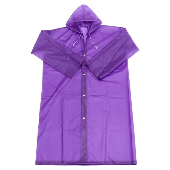 Milisten Disposable Easy to Carry Raincoat Purple EVA 1Pcs 59x17.7in