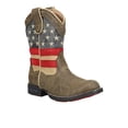 thumbnail image 2 of Roper Boys Light Up Patriotic Heel Round Toe Cowboy   Mid Calf Boots, 2 of 5