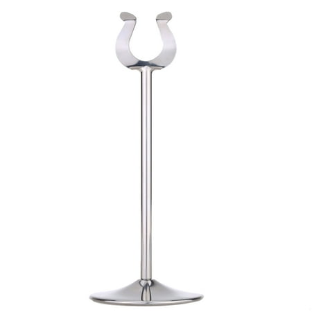 

ikayaa 8 Stainless Steel U Shaped Table Number Place Card Holder Menu Stand for Wedding Restaurant