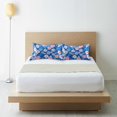 thumbnail image 6 of Yayeee Pillowcase Standard Size Set of 2 Satin Wrinkle Resistant Pillow Case, Blue Daisy, 6 of 8