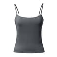 thumbnail image 7 of TrendOFT Basic Tank Tops for Women Square Neck Slim Fit Spaghetti Strap Caim Shirts Summer Y2K Going Out Fitted Top Dark Gray S, 7 of 7