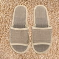 thumbnail image 6 of Topbathy Linen Anti Slip Indoor Home Slippers for Guests 2 Pairs 11.4in, 6 of 6