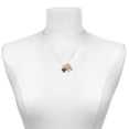 thumbnail image 2 of Delight Jewelry Silver-tone Small Chocolate Cupcake with Crystal Sprinkles - Large Goldtone Crystal Initial - N - Charm Necklace, 17.5"+2", 2 of 4