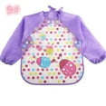 thumbnail image 2 of TureClos Lovely Long Sleeve Waterproof Baby Feeding Smock Plastic Coverall Baby Bib, 2 of 6