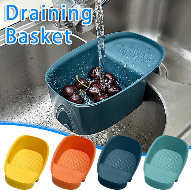 Xihbxyly Filtro de Basura para Fregadero de Cocina, Diseño de Ventilación Hueca, Fácil Drenaje, Cesta Colgante Que Ahorra Espacio, Ideal para Esponjas de Lavavajillas, Restos de Comida y Jabón, Mater