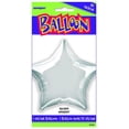 thumbnail image 3 of Foil Balloon, Star, 20 in, Silver, 1ct, 3 of 4