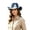 Z70-Light Blue, variant on Dye Denim Patchwork Cowboy Hat for Women Men Western Wide Brim Party Hat Sun Protection Holiday Beach Hiking Cap