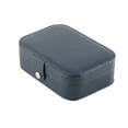 thumbnail image 3 of Travel Jewelry Case, Jewelry Storage Box Dark Blue Lattice Design  for Trip, 3 of 8