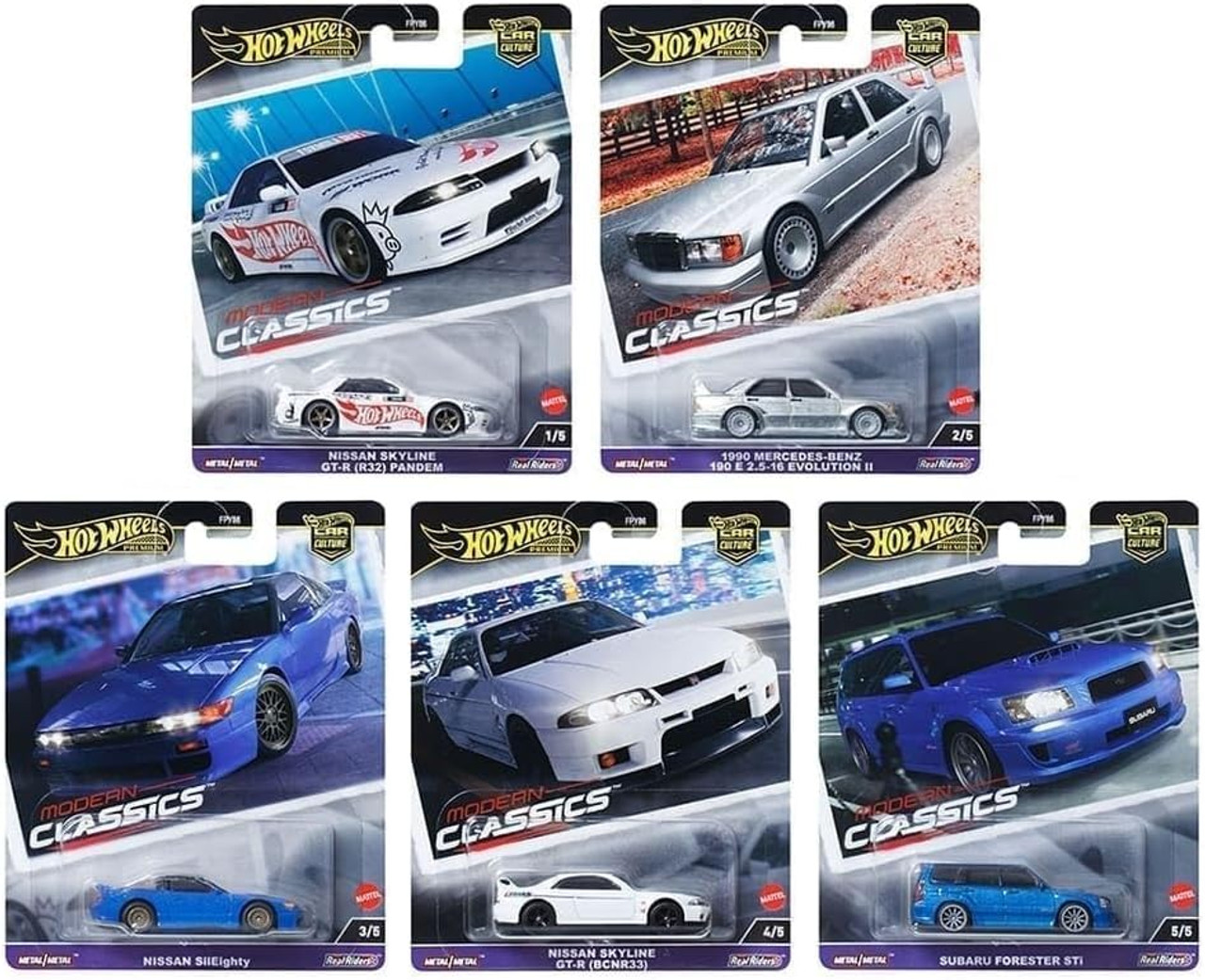 Hot Wheels Modern Classics Die Cast Cars Set of 5 FPY86-961E