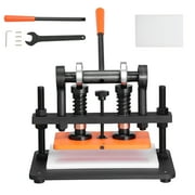 KFFKFF Leather Cutting Machine, Embossing Plate Measuring 10.2 x 5.9 inches, Dual Guide Shafts Die Slicing Apparatus with 0.47 inch Pressure Stroke, Suitable for Assorted Materials
