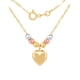 thumbnail image 3 of Cadena Gargantilla Casa del Anillo Dama Corazón Bolas Facetadas 3 Oros 10K Sólido Amarillo 45 cm, 3 of 6