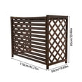 thumbnail image 4 of Carbonized Preservative Wood 43.31x19.69 x 33.46'' Wood Color Air Conditioner Fence Screen, 4 of 21