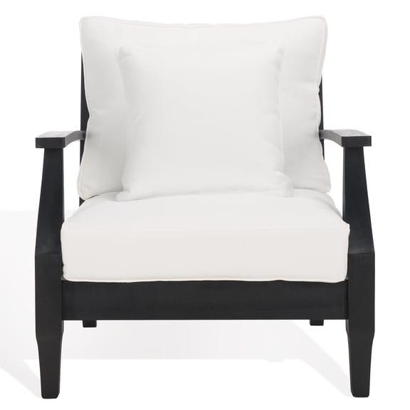 Safavieh Couture Martinique Coastal Patio Armchair, Black/White