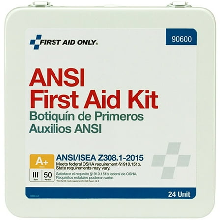 First Aid Only Unitized ANSI Class A Weatherproof First Aid Kit for 50 People, 24 Units