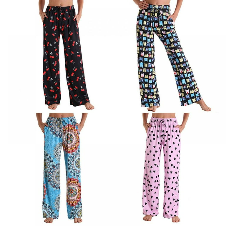 100% Cotton Jersey Knit Women Pajama Pants Sleepwear 