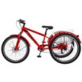 thumbnail image 2 of MOPHOTO Mountain Tricycle 24" 7 Speed MTB, Red Adult Cruiser Trike, Exercise Men's Women's Tricycles, Adult Tricycle, 2 of 8