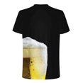 thumbnail image 4 of Lilgiuy 2024 New T-Shirt for Men's Summer Fashion 3D Beer Bubble Printed Short Sleeves Plus Size Tee Blouse Tops Gifts for Your Boyfriend Husband Father(Black,M), 4 of 5