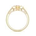 thumbnail image 2 of Certified Oval Lab Grown Diamond Halo Engagement Ring for Women (1 Carat, EF-VS Quality), 18K Yellow Gold, US 4.50, 2 of 8