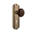 thumbnail image 3 of Nostalgic Warehouse Decbrn_Prv_234_Kh Vintage Brown Porcelain Privacy Door Knob Set -, 3 of 7