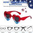 thumbnail image 2 of 8 pares de gafas de sol con forma de corazón, modernas y transparentes, de color caramelo, para regalos de fiesta, 2 of 5