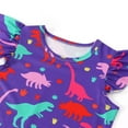 thumbnail image 4 of Jurebecia 2 Pcs Girls Nightgowns Mermaid+Dinosaur Short Sleeve Sleepwear Nightie Nightgown Soft Nightgown Night Dress for Kids Princess Pajama Dresses 7-8 Years 130 CM, 4 of 7