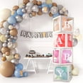 thumbnail image 7 of Baby Boxes With 4 pcs Letters White Clear Balloon Box Blocks for Baby Shower and Birthday Party, 7 of 7