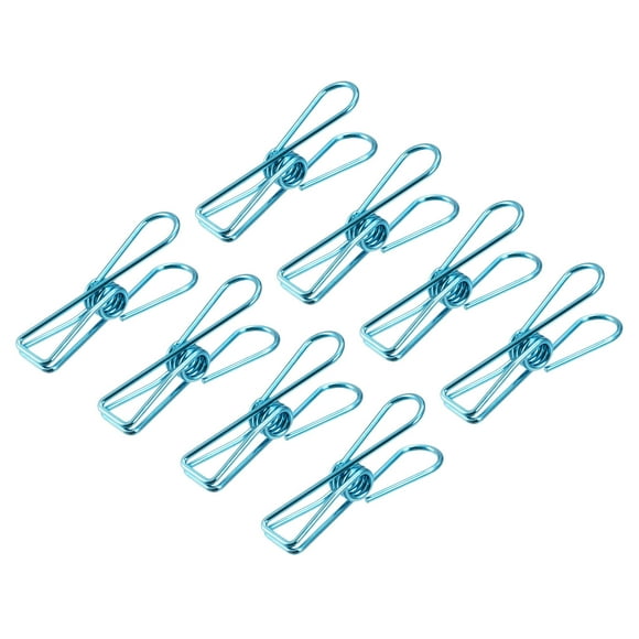 Uxcell Clips para mantel de acero al carbono de 32mm para fijar manteles, azul, paquete de 8