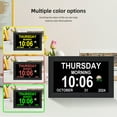 thumbnail image 3 of Memwake Multifunctional Large-Screen Digital Alarm Clock for 2026 World Cup, for Alzheimer's Patients with Date and Day of Week,Multiple Display Modes,10-inch Black, 3 of 7