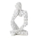 thumbnail image 5 of Figura abstracta decorativa, ornamento nórdico creativo, artesanía, estatua coleccionable Blanco B, 5 of 6