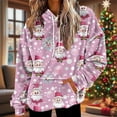 thumbnail image 4 of Enjoytime Hoodies for Women Christmas Cute Printed Long Sleeve Sweatshirt Fall Winter Warm Loose Casual Pullover Hoodie Pink M, 4 of 6