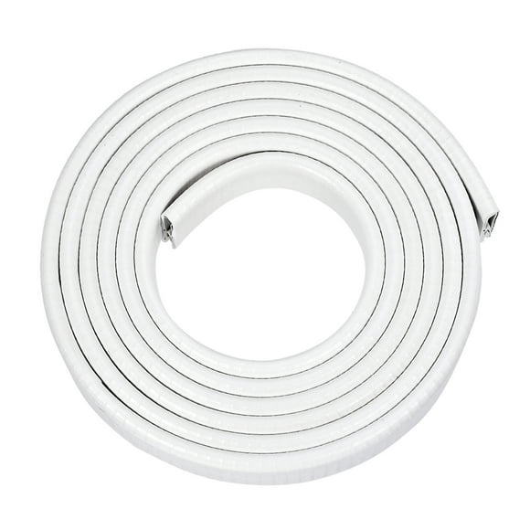 Unique Bargains Edge Trim U Seal Extrusion White U Channel Edge Protector PVC Plastic w Iron Sheet Fits 1/64''-5/32'' Edge 10Ft/3Meter
