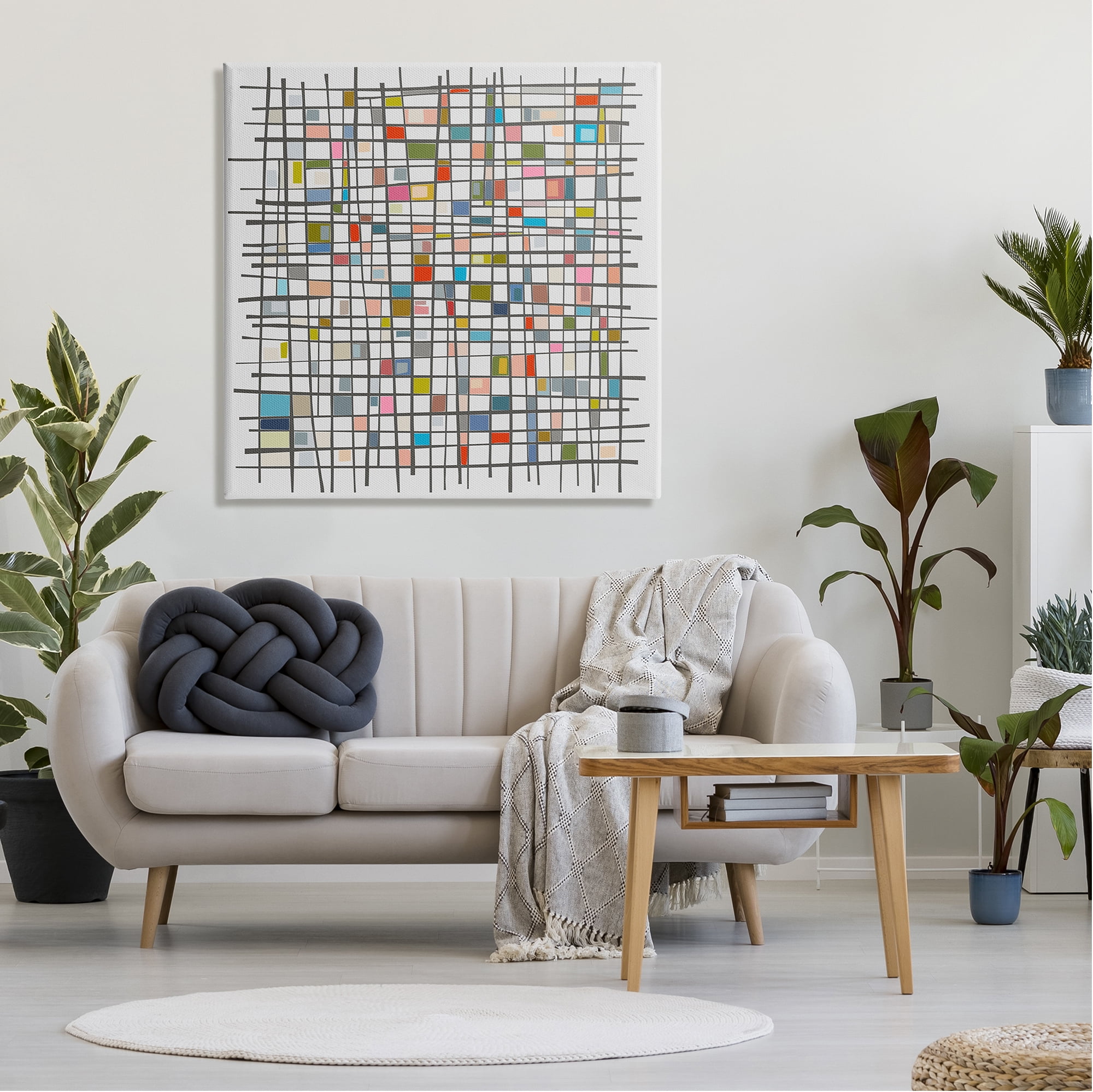 Stupell Industries Remembering Mondrian Abstraction Abstract Painting Gallery Wrapped Canvas Print Wall Art, 36 x 36
