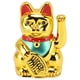 thumbnail image 1 of Decoración de gato de la suerte de 4 pulgadas que saluda con la mano para el escritorio del hogar, adorno de regalo dorado, 1 of 10