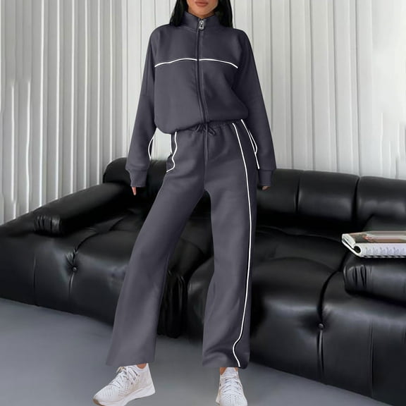 TongDaShi Womens Sweatsuits 2 Piece Set Fall Lounge Outfits for Women 2024 Sweatsuits Women 2 Piece Outfit