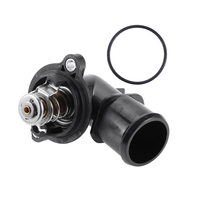 Conjunto de Carcasa de Termostato de Refrigerante del Motor Unique Bargains No.68253514AA para Jeep Grand Cherokee 14-19 para Ram 1500 2014-2018 2020 2021 Plástico Negro